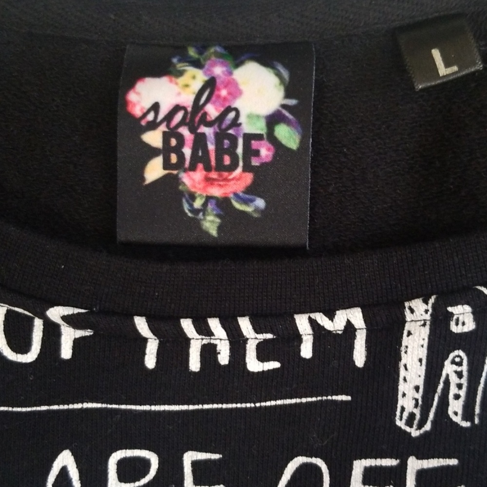 Saba babe fun cropped sweater.  Size L - Picture 6 of 8